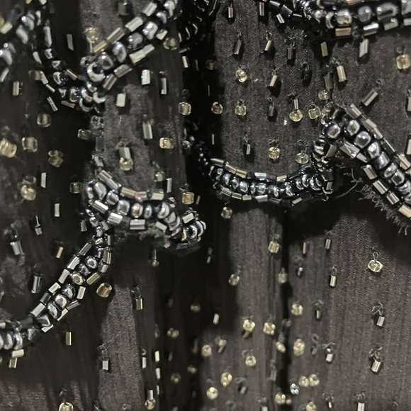 Hand beaded navy blue Para dress - Picture 4 of 7